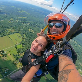 Tandem Skydive Over the Poconos